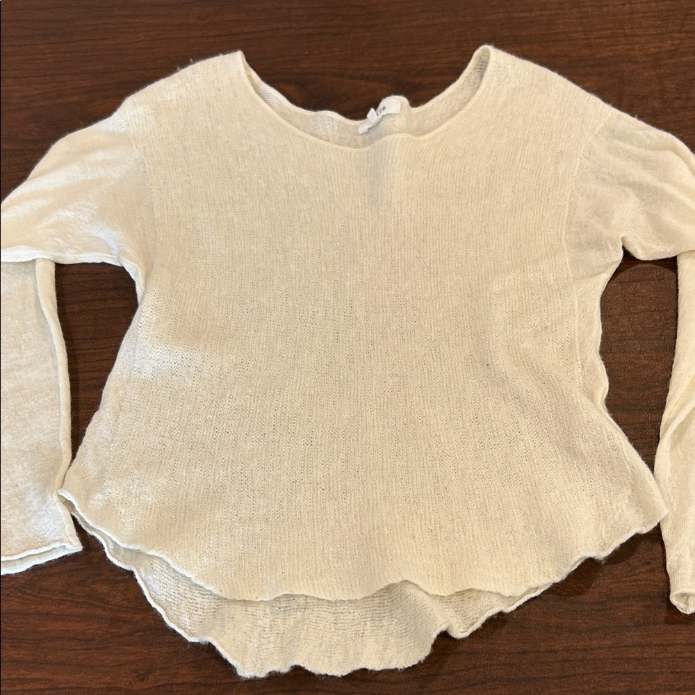 Cream ( winter white) wool blend sweater top Top by h.one